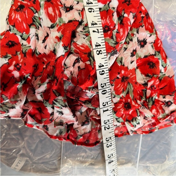 RIXO London 100% silk main red floral midi dress NWT - Picture 12 of 12